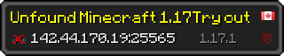 Userbar 320x64 in minecraft style for 142.44.170.19:25565