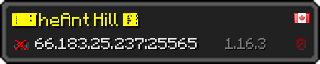 Userbar 320x64 in Minecraft-Stil für den Server 66.183.25.237:25565