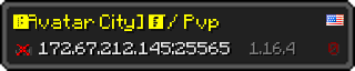 Userbar 320x64 in minecraft style for 172.67.212.145:25565