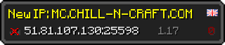 Userbar 320x64 in Minecraft-Stil für den Server 51.81.107.130:25598