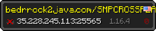 Userbar 320x64 in Minecraft-Stil für den Server 35.228.245.113:25565