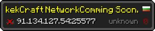 Userbar 320x64 in minecraft style for 91.134.127.54:25577