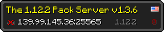 Userbar 320x64 in minecraft style for 139.99.145.36:25565