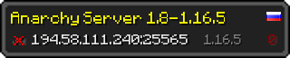 Userbar 320x64 in minecraft style for 194.58.111.240:25565