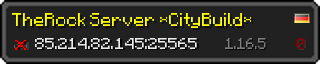 Userbar 320x64 in minecraft style for 85.214.82.145:25565