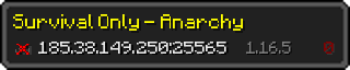 Userbar 320x64 in minecraft style for 185.38.149.250:25565