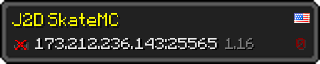 Userbar 320x64 in Minecraft-Stil für den Server 173.212.236.143:25565