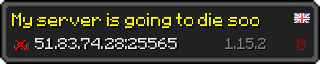 Userbar 320x64 in minecraft style for 51.83.74.28:25565