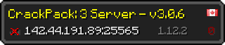 Userbar 320x64 in minecraft style for 142.44.191.89:25565