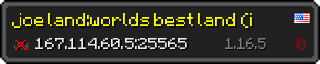 Userbar 320x64 in Minecraft-Stil für den Server 167.114.60.5:25565