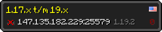 Userbar 320x64 in minecraft style for 147.135.182.229:25579