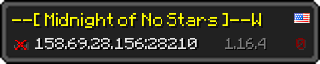 Userbar 320x64 in minecraft style for 158.69.28.156:28210