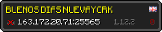 Userbar 320x64 in Minecraft-Stil für den Server 163.172.20.71:25565