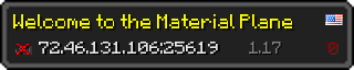 Userbar 320x64 in Minecraft-Stil für den Server 72.46.131.106:25619