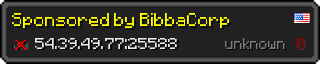 Userbar 320x64 in minecraft style for 54.39.49.77:25588