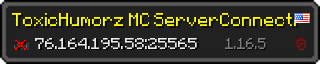 Userbar 320x64 in minecraft style for 76.164.195.58:25565