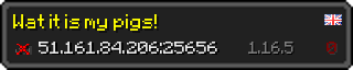 Userbar 320x64 in minecraft style for 51.161.84.206:25656