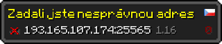 Userbar 320x64 in Minecraft-Stil für den Server 193.165.107.174:25565