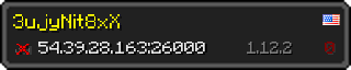 Userbar 320x64 in Minecraft-Stil für den Server 54.39.28.163:26000