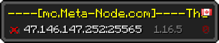 Userbar 320x64 in minecraft style for 47.146.147.252:25565