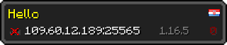 Userbar 320x64 in minecraft style for 109.60.12.189:25565