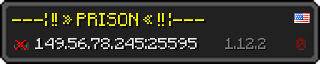 Userbar 320x64 in Minecraft-Stil für den Server 149.56.78.245:25595