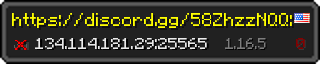 Userbar 320x64 in Minecraft-Stil für den Server 134.114.181.29:25565