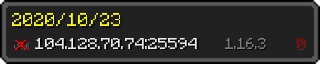 Userbar 320x64 in minecraft style for 104.128.70.74:25594