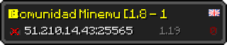 Userbar 320x64 in minecraft style for 51.210.14.43:25565