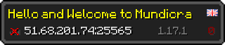 Userbar 320x64 in minecraft style for 51.68.201.74:25565