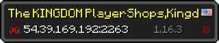 Userbar 320x64 in Minecraft-Stil für den Server 54.39.169.192:2263