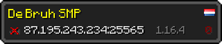 Userbar 320x64 in minecraft style for 87.195.243.234:25565