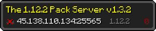 Userbar 320x64 in minecraft style for 45.138.110.134:25565