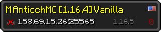 Userbar 320x64 in Minecraft-Stil für den Server 158.69.15.26:25565