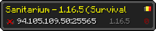 Userbar 320x64 in minecraft style for 94.105.109.50:25565