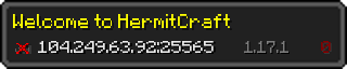 Userbar 320x64 in Minecraft-Stil für den Server 104.249.63.92:25565