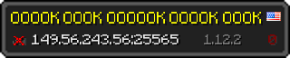 Userbar 320x64 in minecraft style for 149.56.243.56:25565