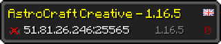 Userbar 320x64 in minecraft style for 51.81.26.246:25565