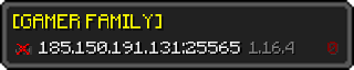 Userbar 320x64 in Minecraft-Stil für den Server 185.150.191.131:25565