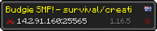 Userbar 320x64 in minecraft style for 14.2.91.160:25565