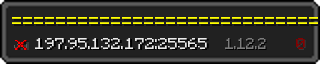 Userbar 320x64 in minecraft style for 197.95.132.172:25565