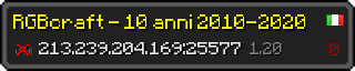 Userbar 320x64 in Minecraft-Stil für den Server 213.239.204.169:25577