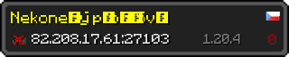 Userbar 320x64 in Minecraft-Stil für den Server 82.208.17.61:27103