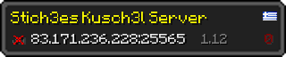 Userbar 320x64 in minecraft style for 83.171.236.228:25565