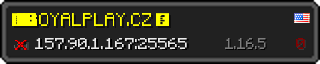 Userbar 320x64 in minecraft style for 157.90.1.167:25565