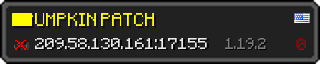 Userbar 320x64 in Minecraft-Stil für den Server 209.58.130.161:17155