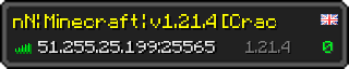 Userbar 320x64 in minecraft style for 51.255.25.199:25565