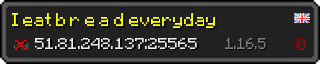 Userbar 320x64 in minecraft style for 51.81.248.137:25565
