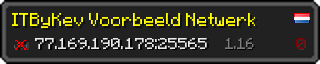 Userbar 320x64 in minecraft style for 77.169.190.178:25565