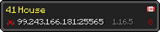 Userbar 320x64 in Minecraft-Stil für den Server 99.243.166.181:25565